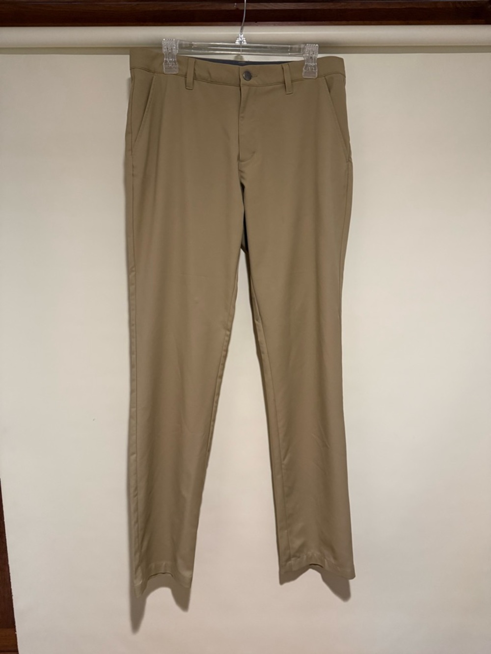 Adidas Ultimate 365 Tan Straight Leg Water Repellent Pants, size 32/34